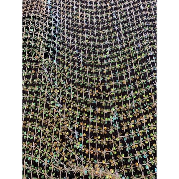 Iridescent Sequin Scarf Disco Y2K Club Kid Ice Queen Snow Fairy Ethereal - Picture 9 of 11